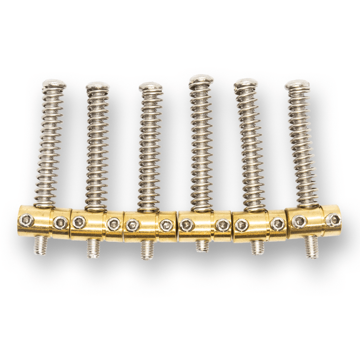 Tele Brass Saddles and Fittings Individual String Saddles x6 - parts - WM Guitars