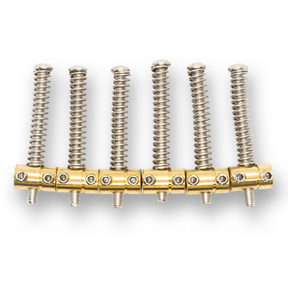 Tele Brass Saddles and Fittings Individual String Saddles x6 - parts - WM Guitars