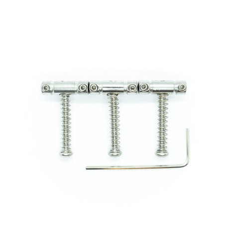 Telecaster Saddles and Fittings x3 (Brass or Chrome with Choice of Grub Screw) - parts - WM Guitars