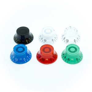 Top Hat Pot Knobs Transparent Tops (Various Colours) - Parts - WM Guitars