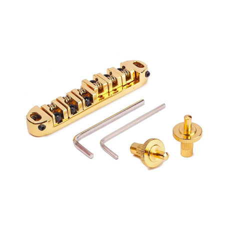 Tune-O-Matic Roller Bridge Assembly, Gold - Parts - WM Guitars