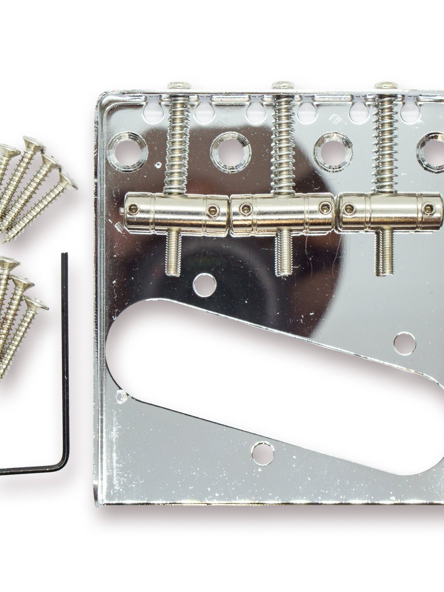 Vintage Telecaster Style Ashtray Bridge with 3 Saddles - Parts - WM Guitars