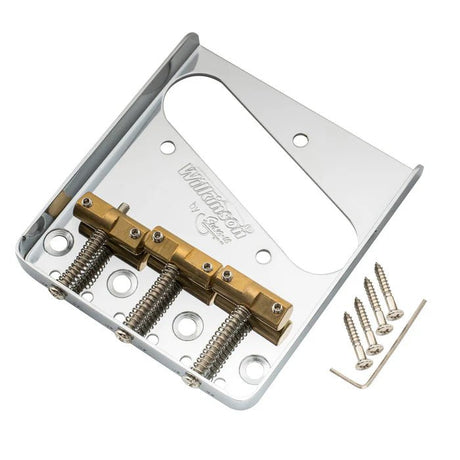 Wilkinson WTB 54mm Ashtray Brass Compensated 3 - Saddle Guitar Bridge - Parts - Wilkinson