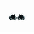 Witch Hat Reflector Knobs with T & V Lettering (x2) (Various Colours) - Parts - WM Guitars