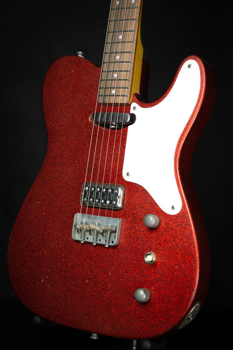 Woodstock 'Old Boy T Red Sparkle' with Vintage Gigbag (Pre - Owned) - Electric Guitars - Woodstock