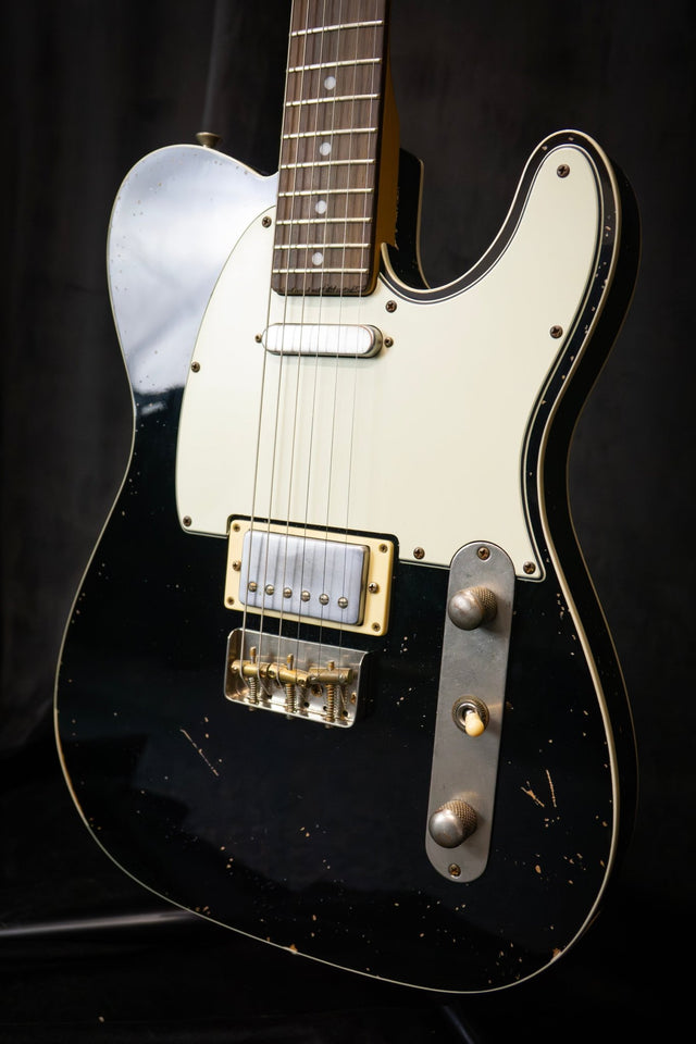 Woodstock Oldboy Tele Double Bound Black Electric Guitar - Electric Guitars - Woodstock