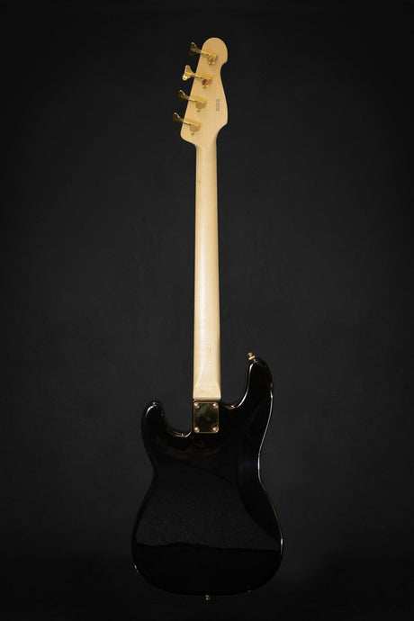 Woodstock P-Bass Black Reversed Headstock - Bass Guitars - Woodstock