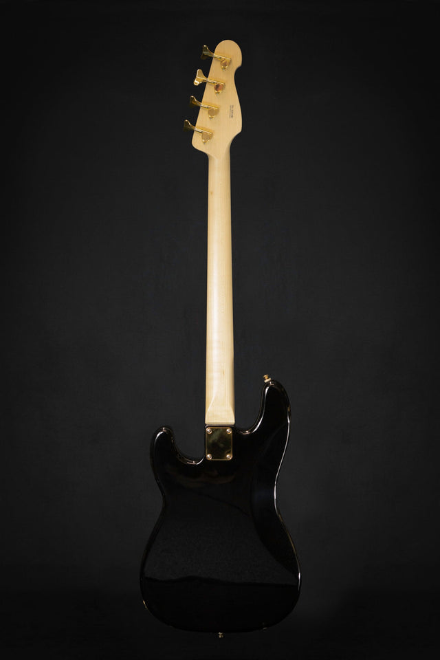 Woodstock P-Bass Black Reversed Headstock - Bass Guitars - Woodstock