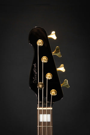 Woodstock P-Bass Black Reversed Headstock - Bass Guitars - Woodstock